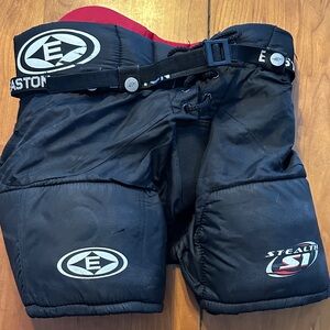 Easton Stealth S1 Black and Red Kids Hockey Pads